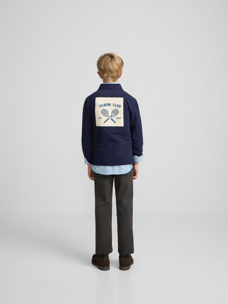 Polo kids parche azul marino