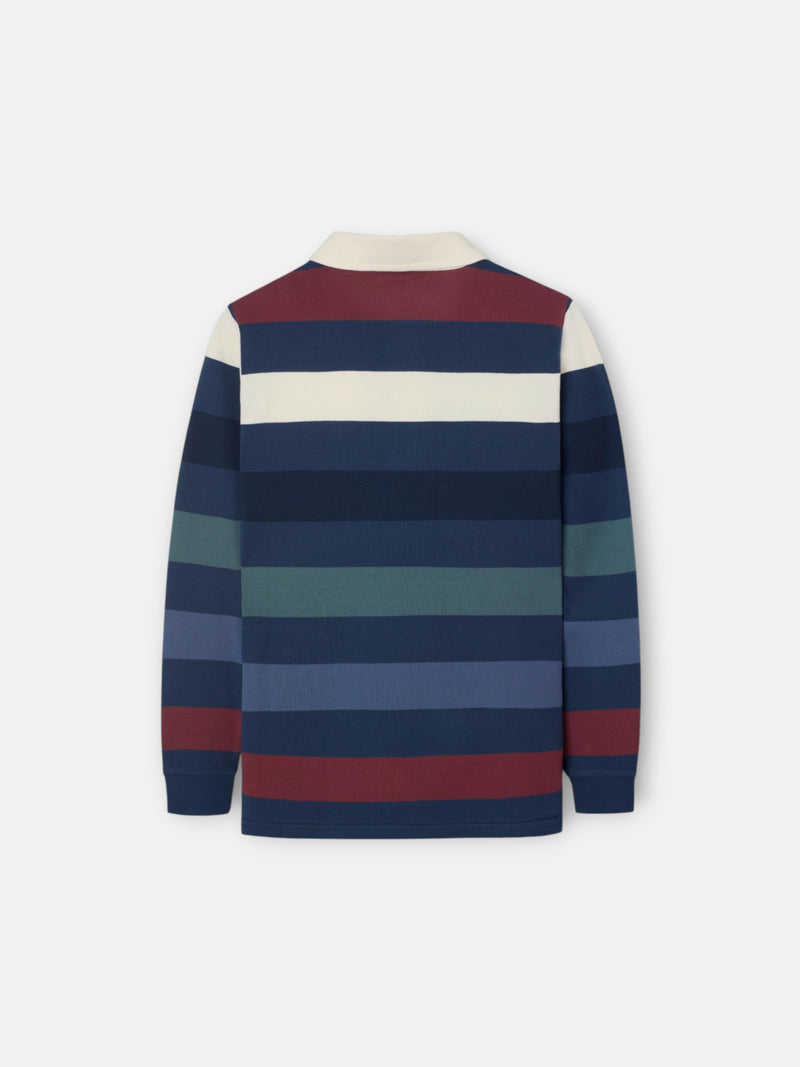 Polo kids rayas colores marino