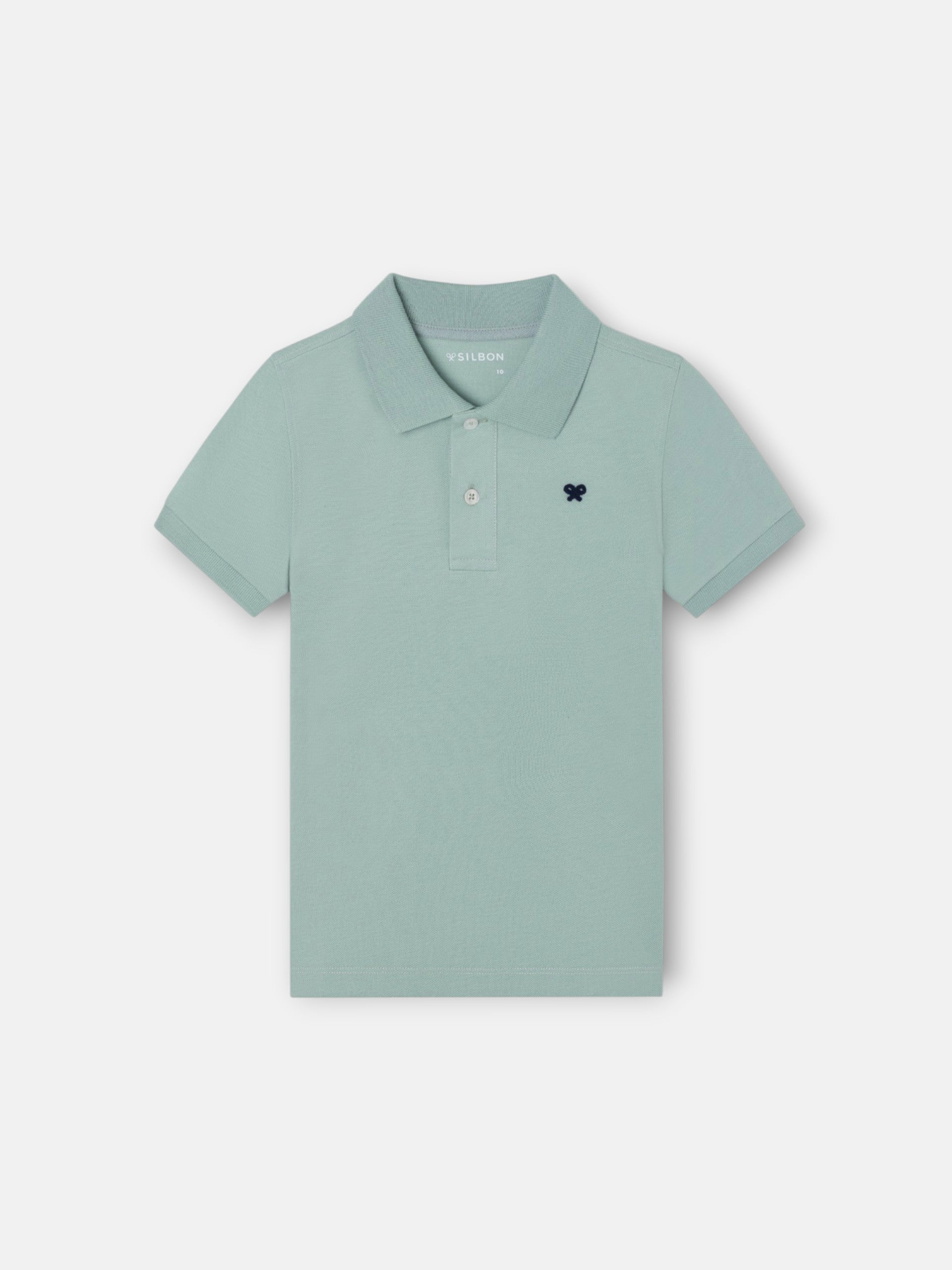 Light green kids' racket polo