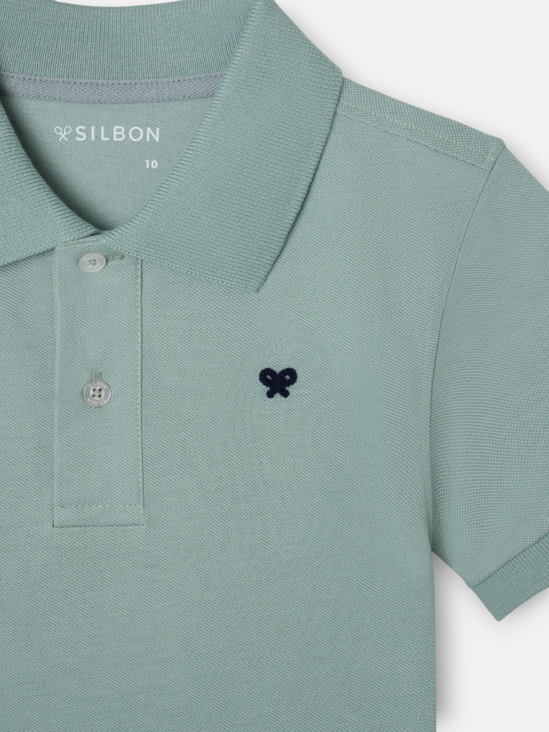 Light green kids' racket polo