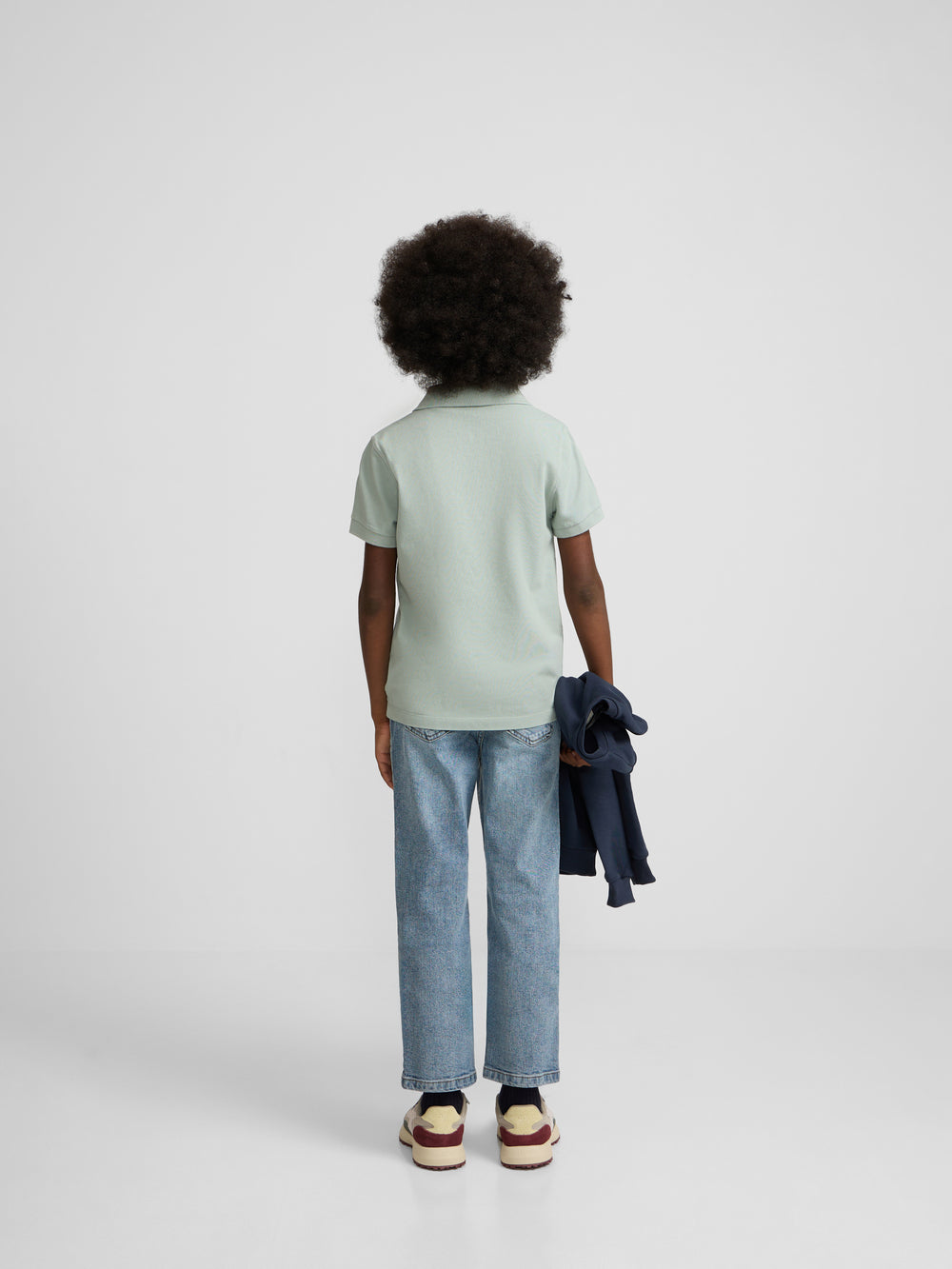Light green kids' racket polo