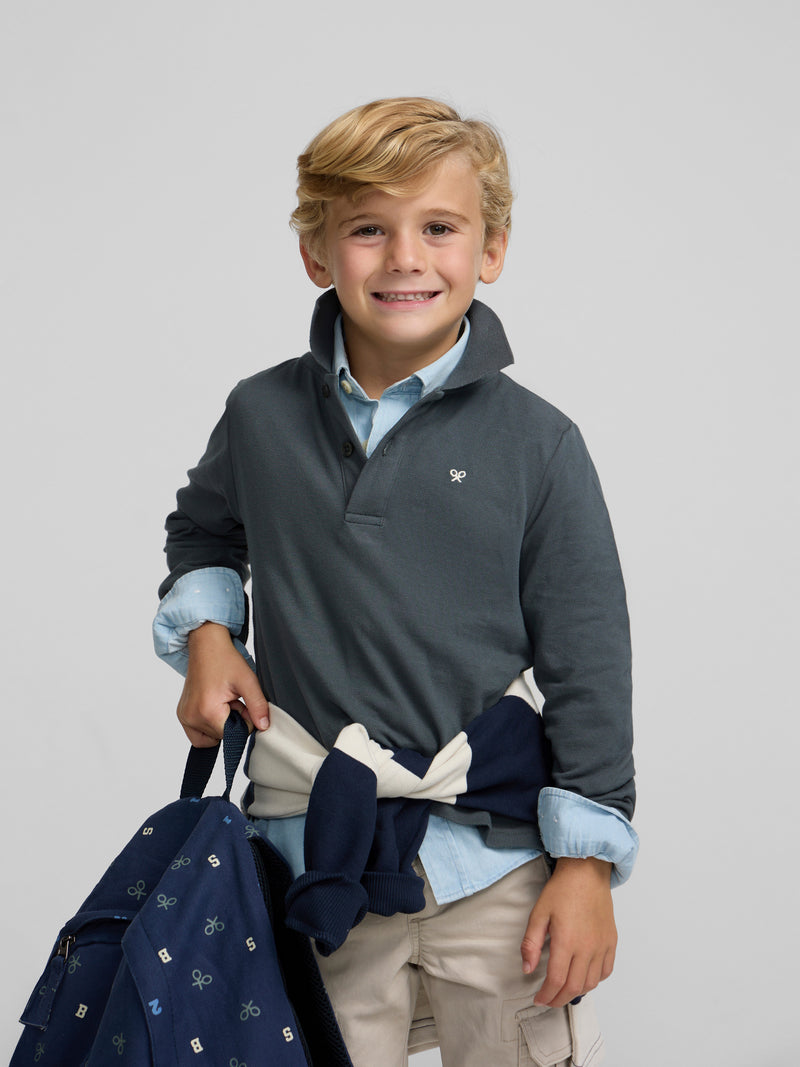 Polo kids parche verde
