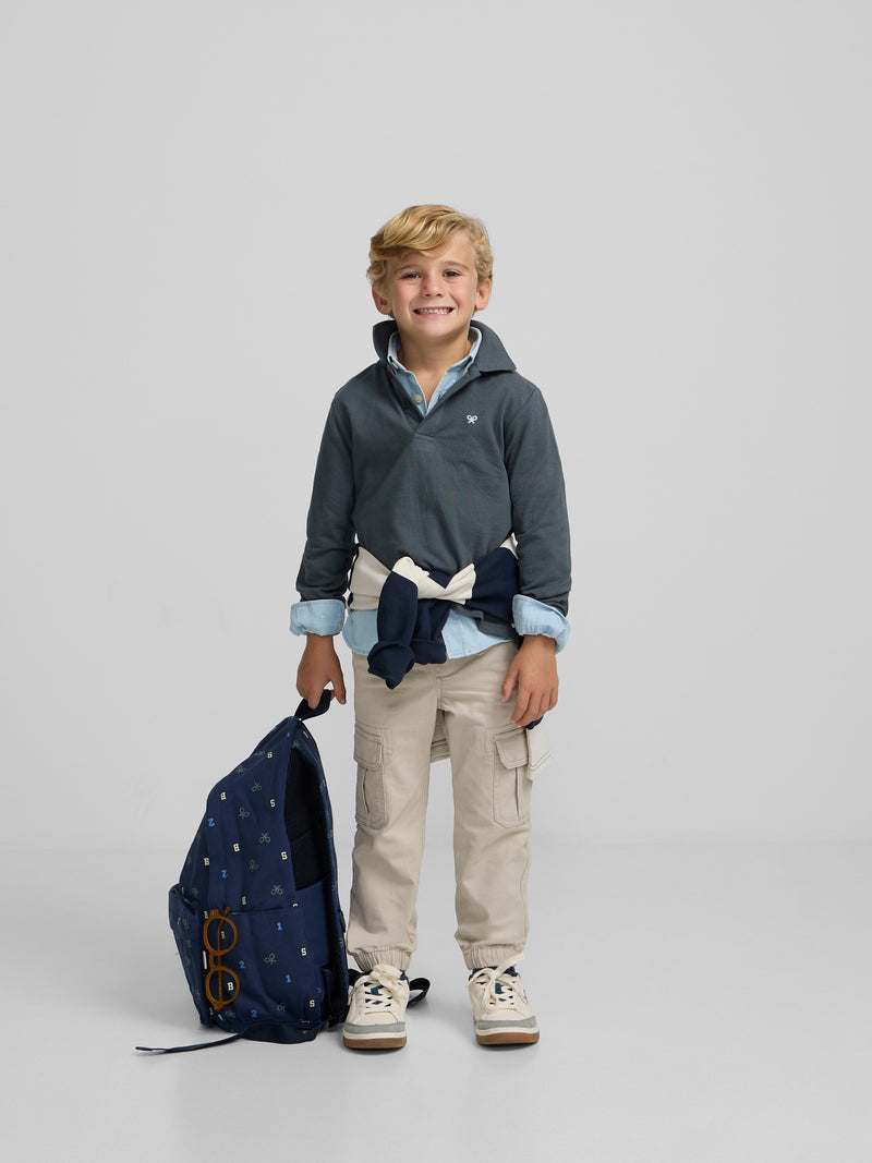Polo kids parche verde