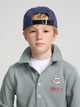 Green kids' polo with patches