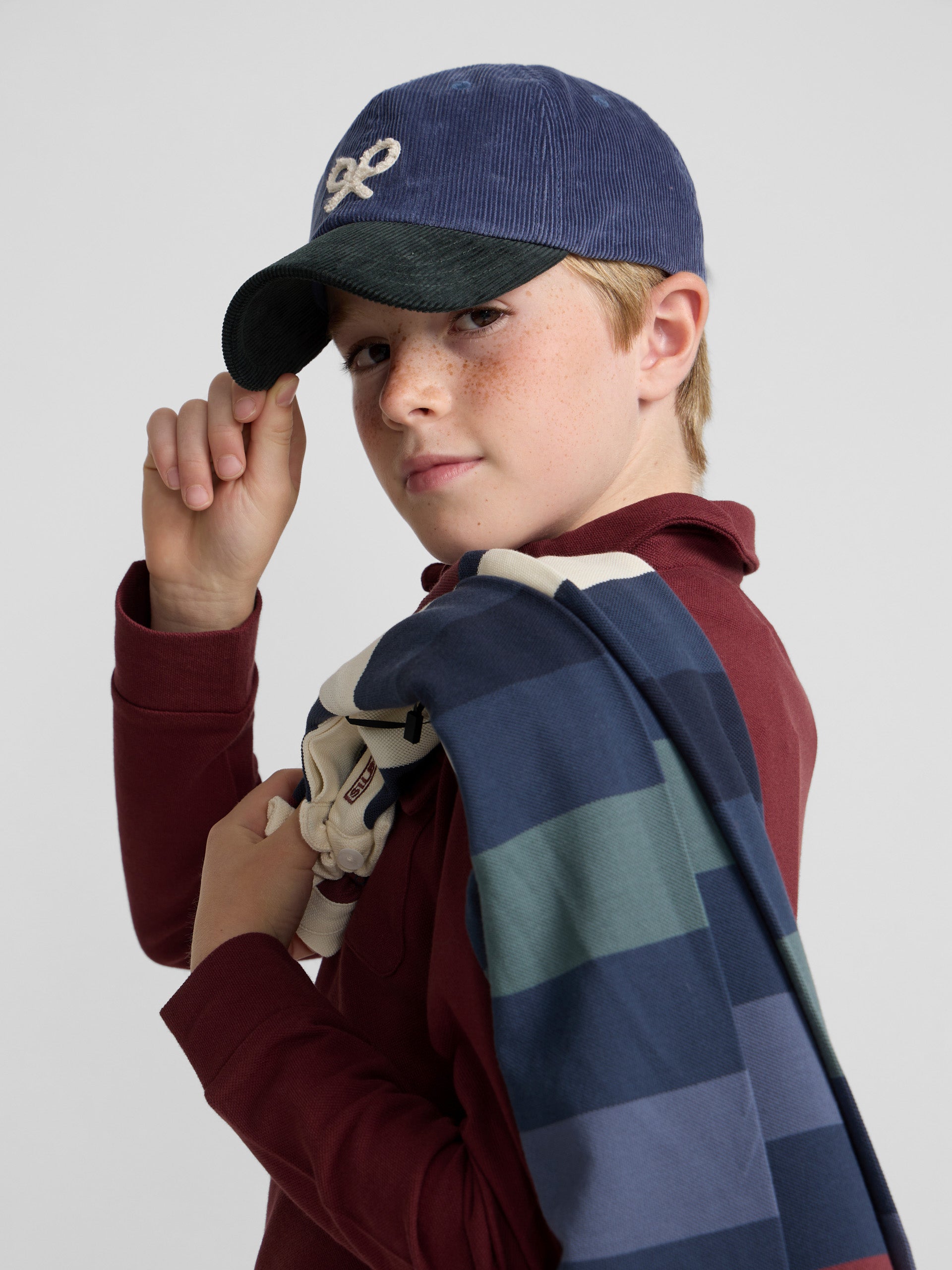Polo enfant poches bordeaux