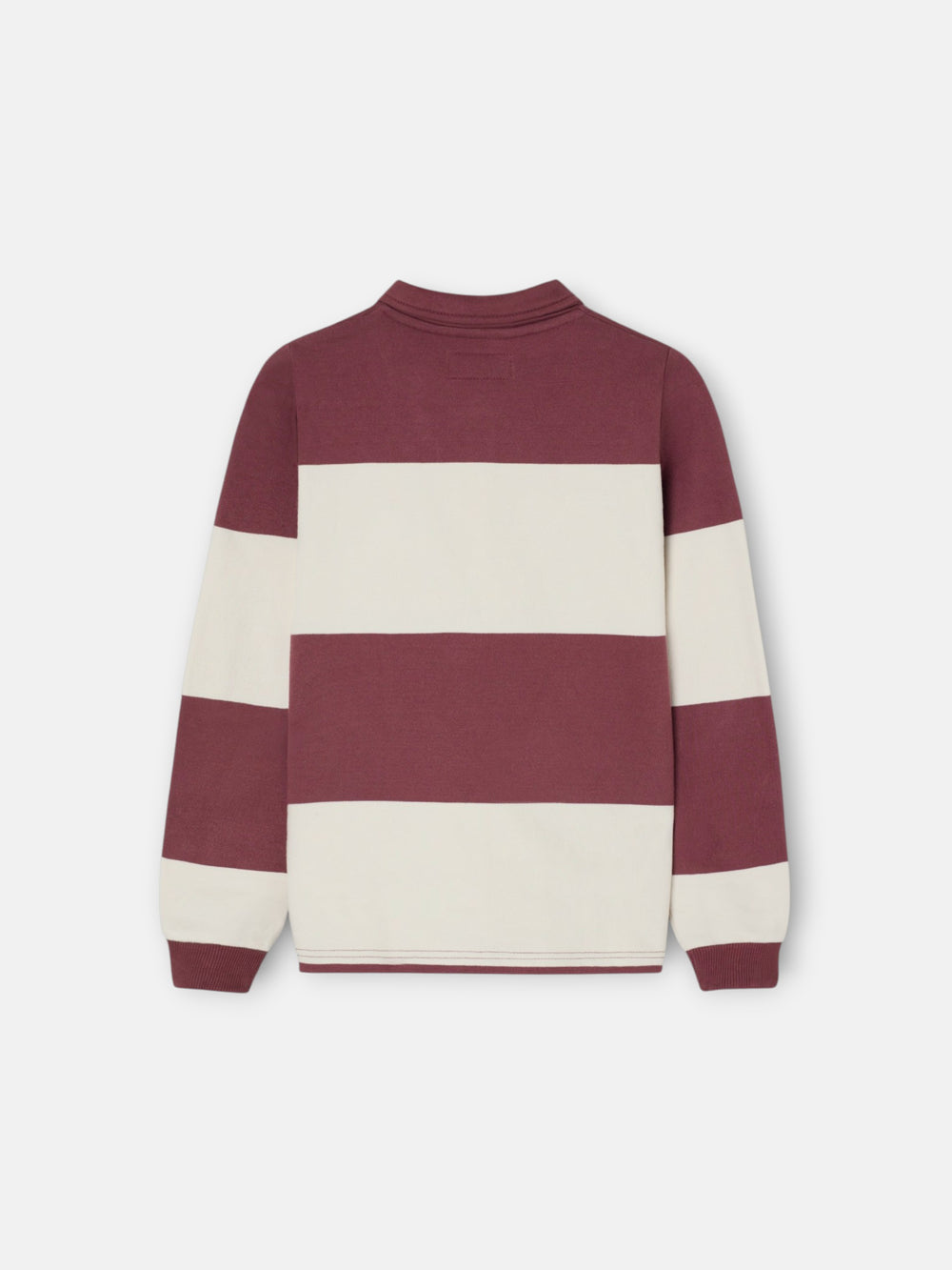 Sudadera kids cuello polo rayas smile burdeos