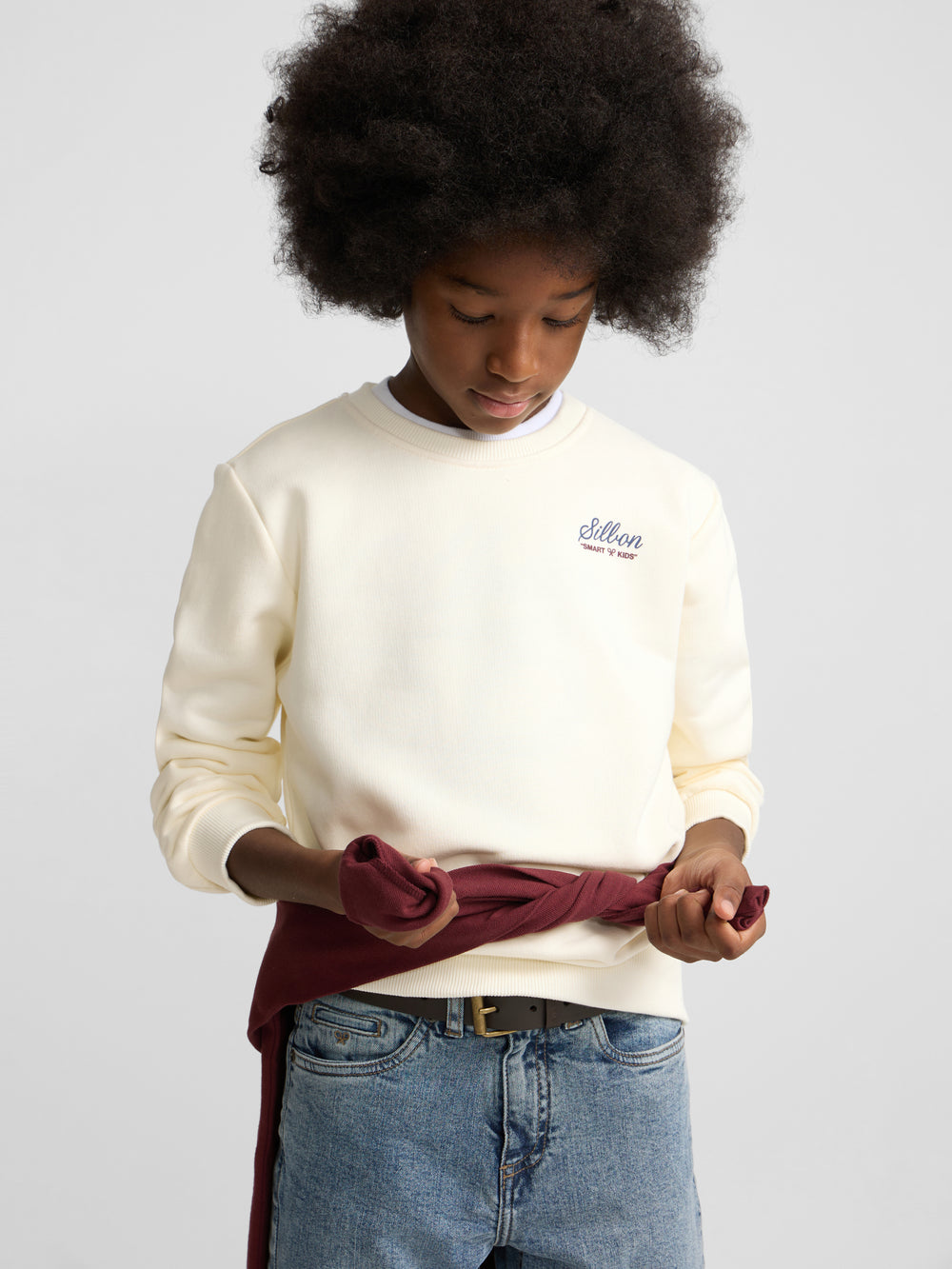 Sudadera kids school club crema