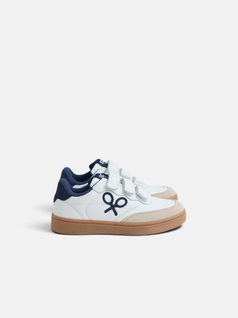 Baskets enfants à scratch bleu marine