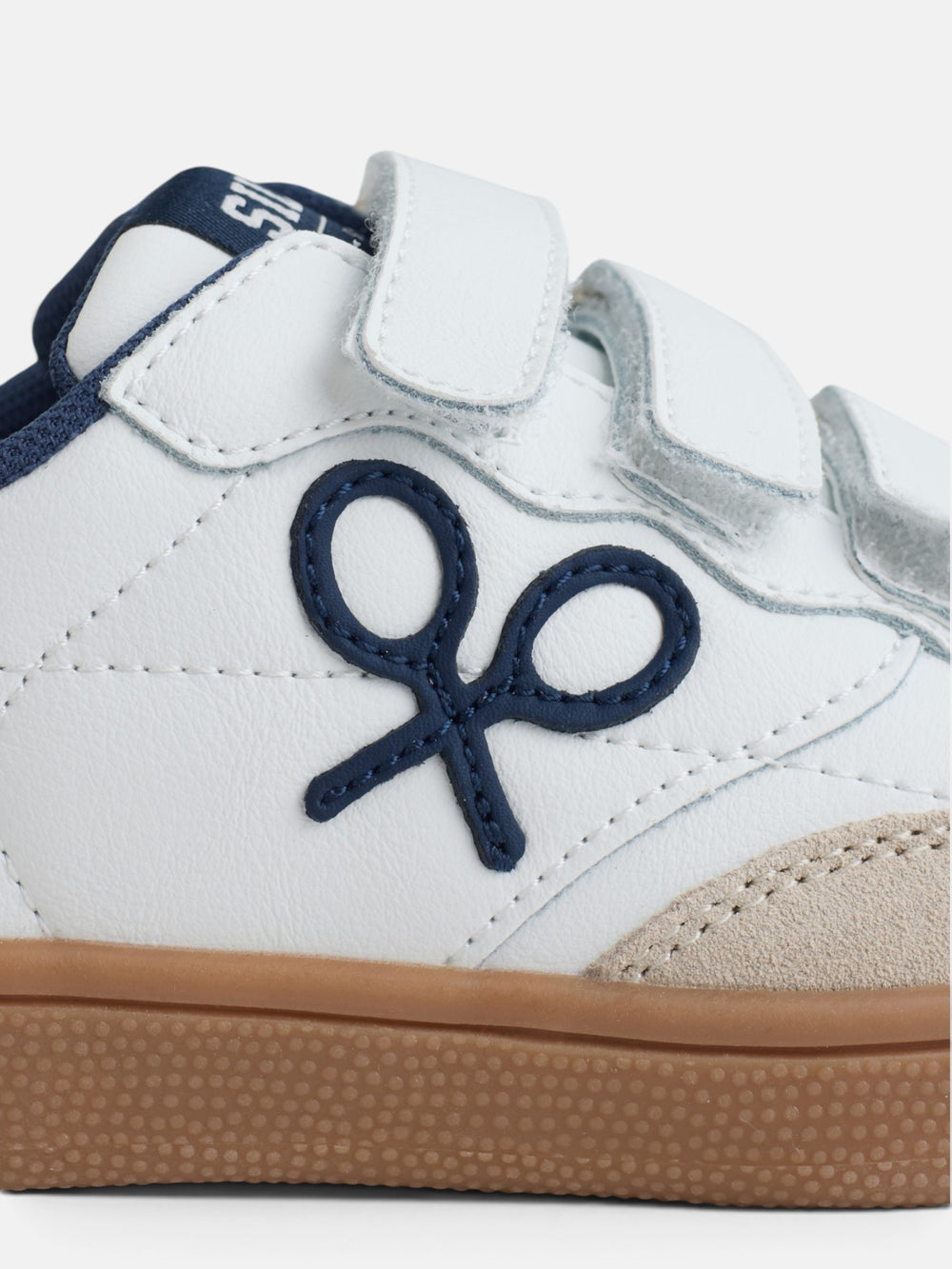Sapatilhas infantis com velcro azul-marinho