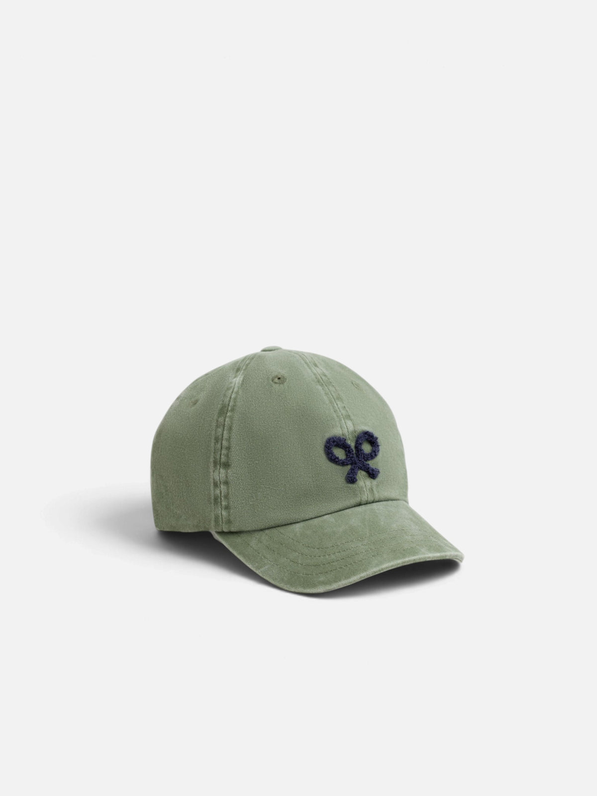 Boné infantil desgastado raquete verde