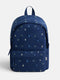 Kids backpack with navy blue print