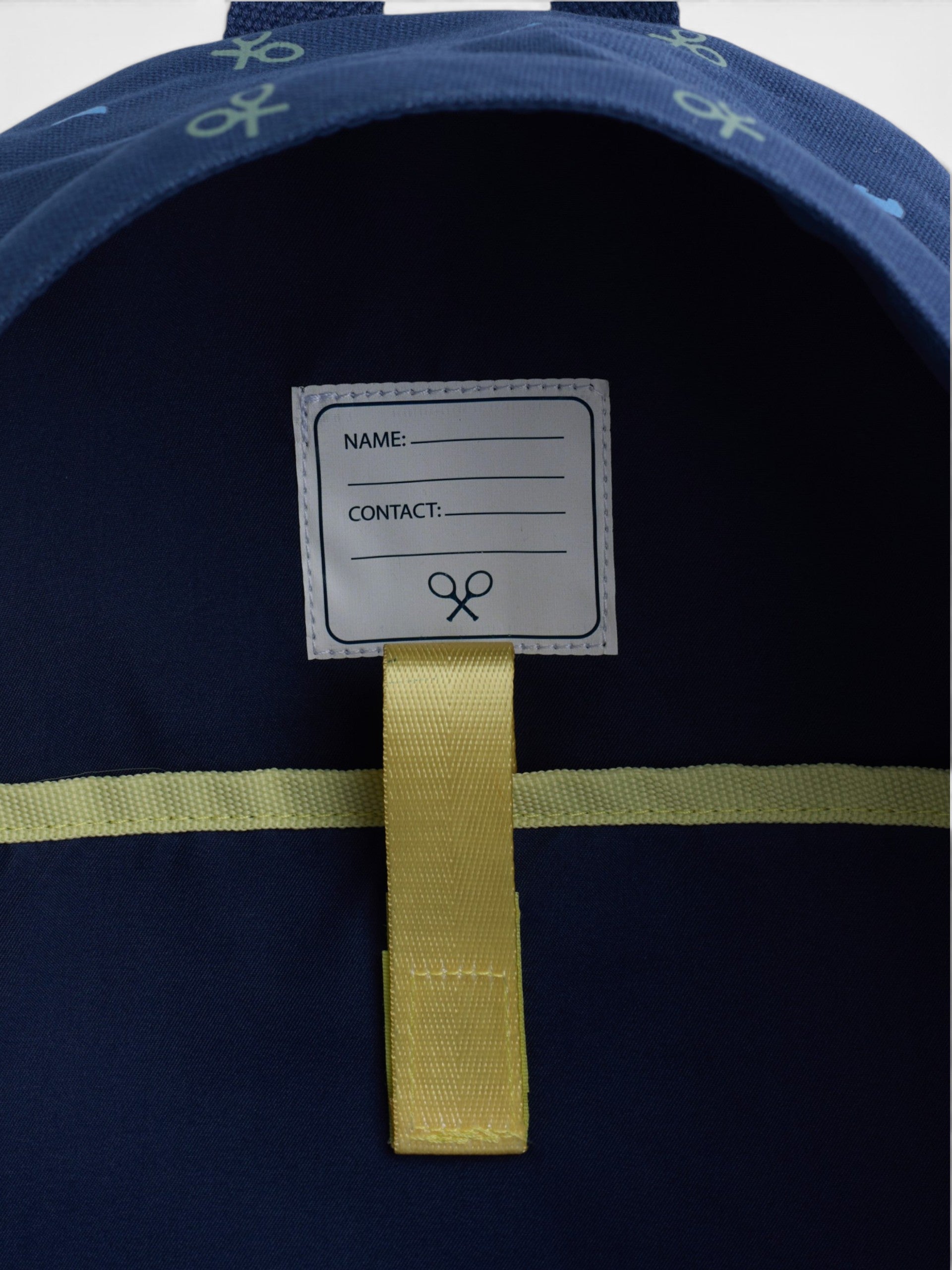 Mochila infantil estampada azul-marinho