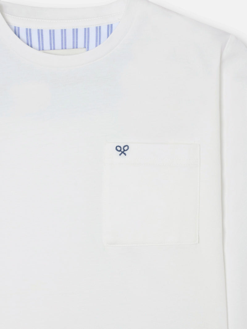 Pyjama enfant à rayures bleues