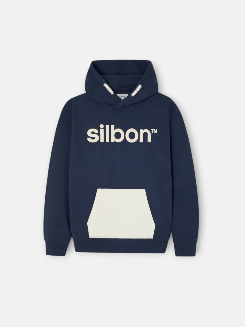 Sweatshirt desportiva canguru azul-marinho para crianças
