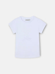 Camiseta girl silbon clasica blanco