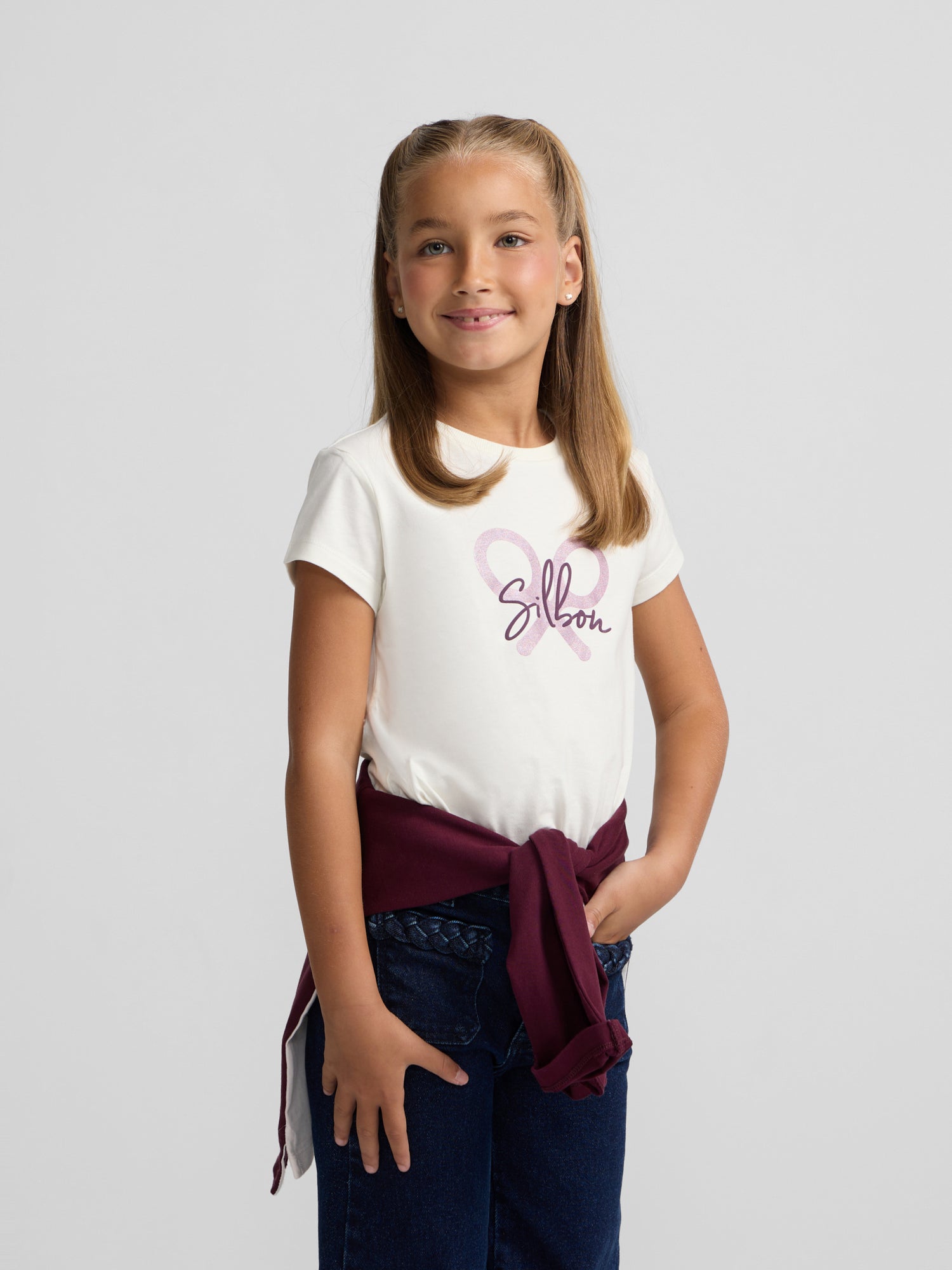 Camiseta girl silbon raqueta silbon crudo