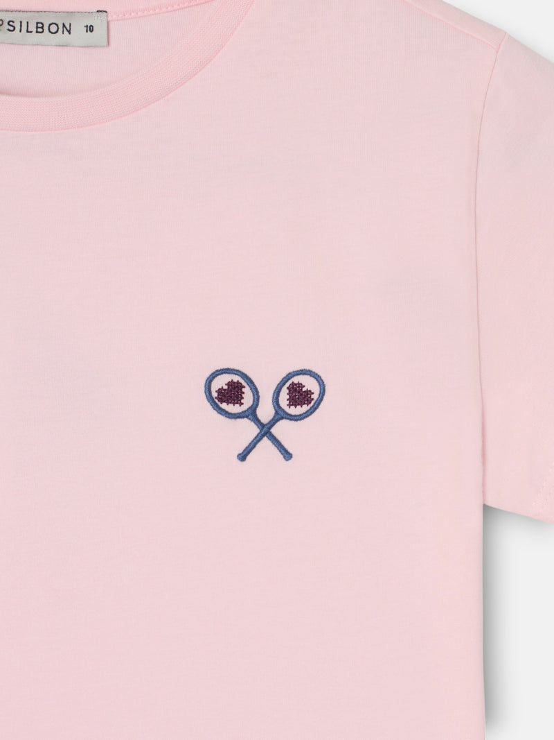 T-shirt fille lucky love rose