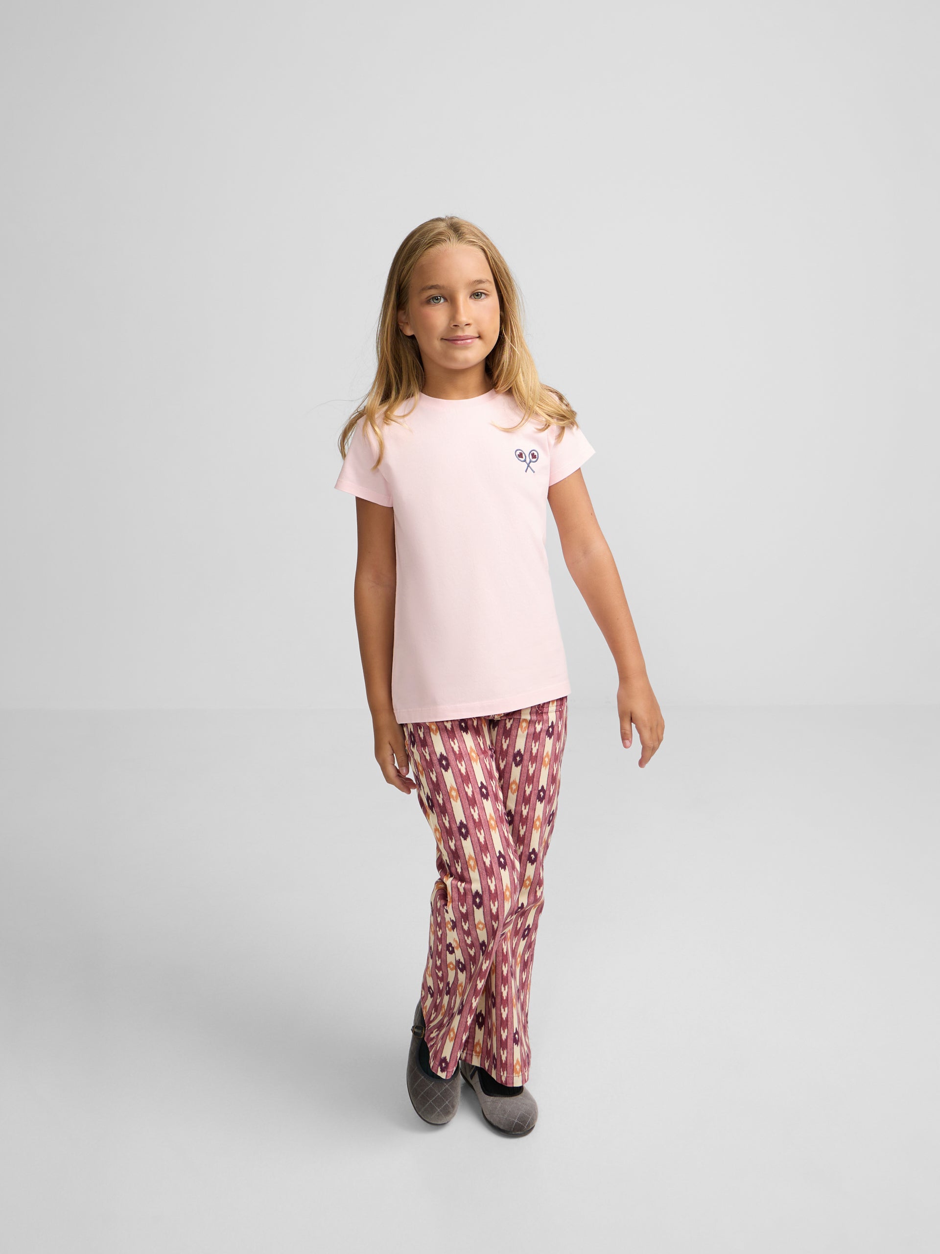 Camiseta girl lucky love rosa