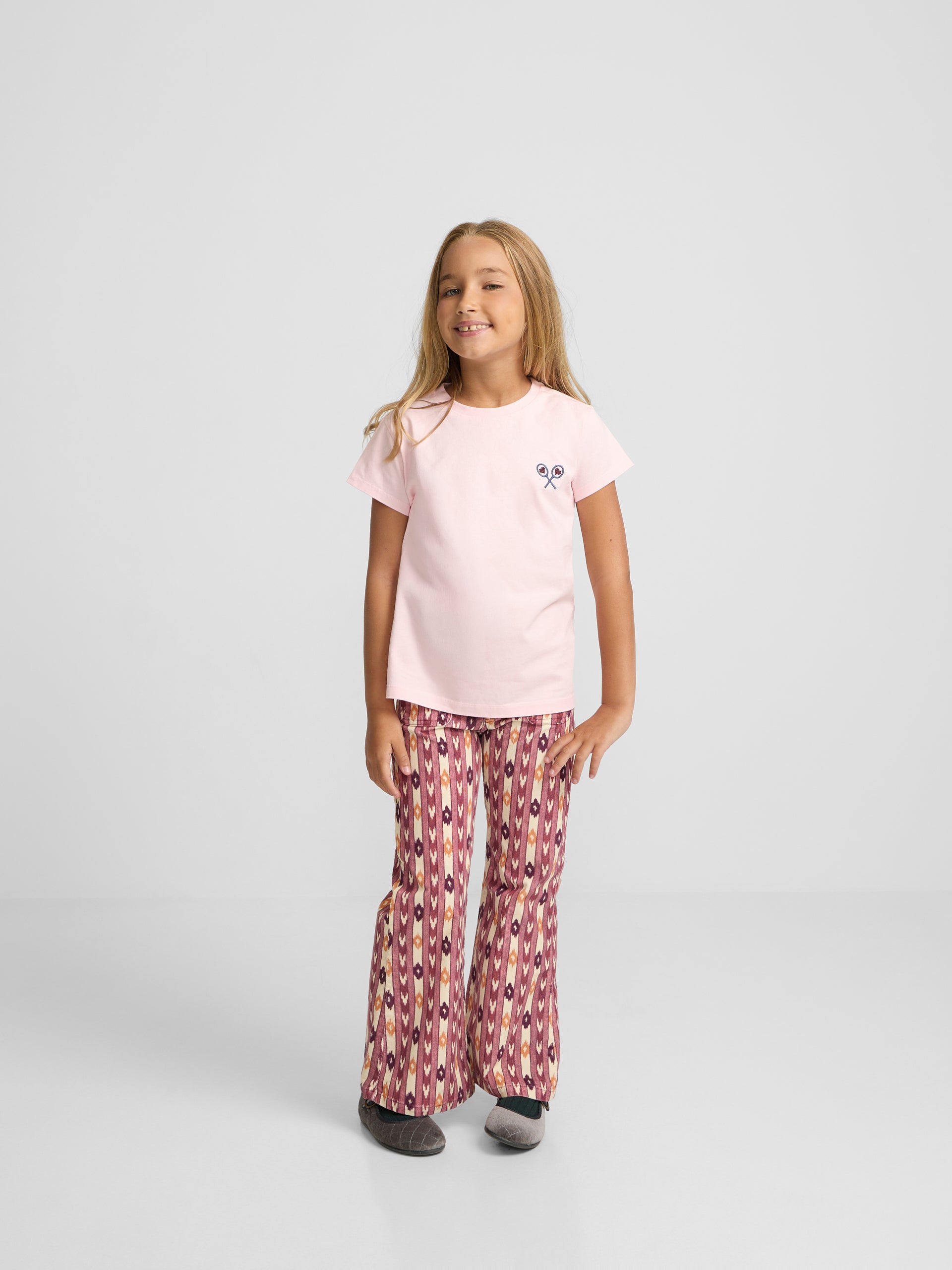 Camiseta girl lucky love rosa