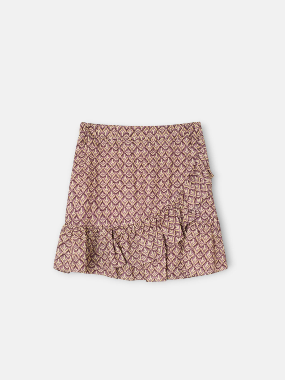 Jupe fille imprimé fleurs violet
