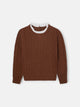 Jersey girl ochos cuello volante marron