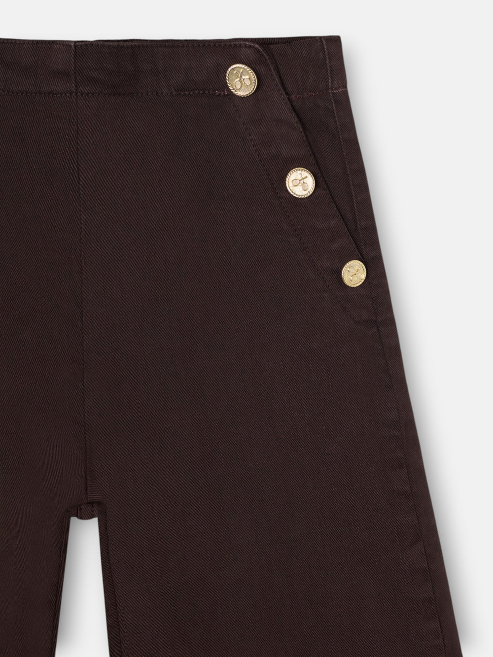 Pantalon girl marinero marron