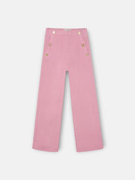 Calças de menina marinheiro rosa escuro
