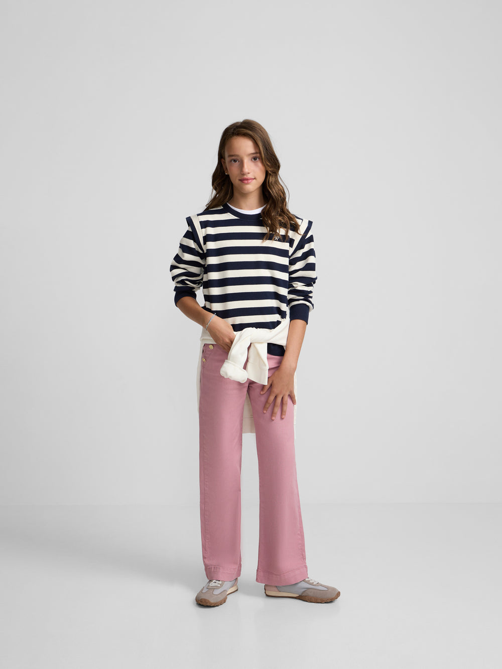 Dark pink sailor girl trousers
