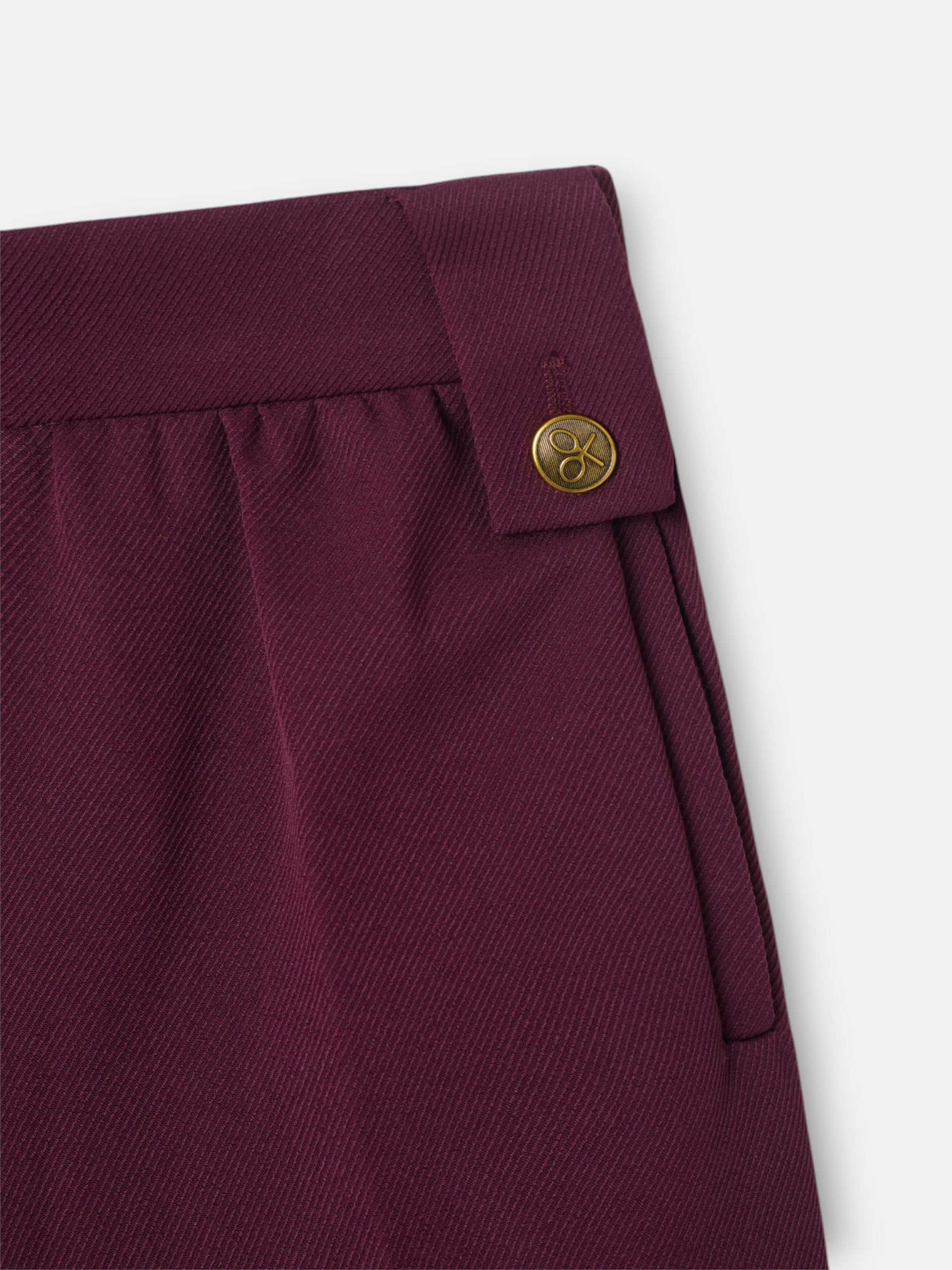 Pantalon girl culotte berenjena