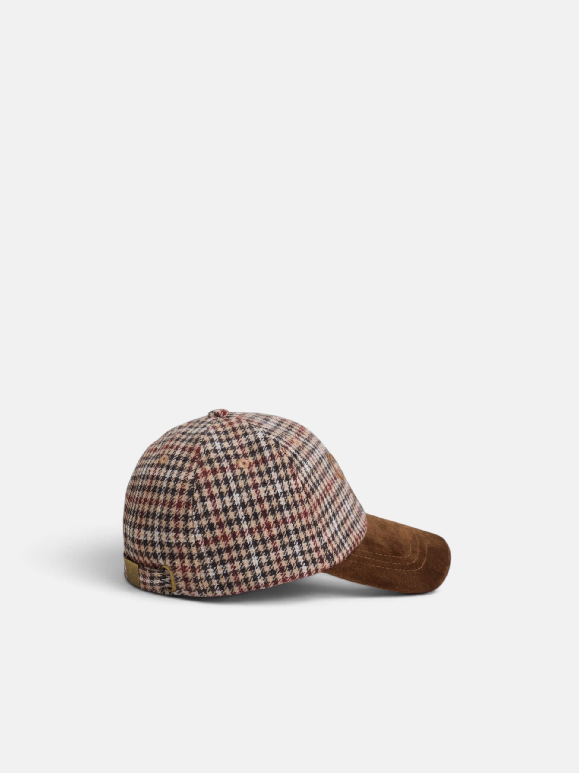 Gorra girl cuadros marron