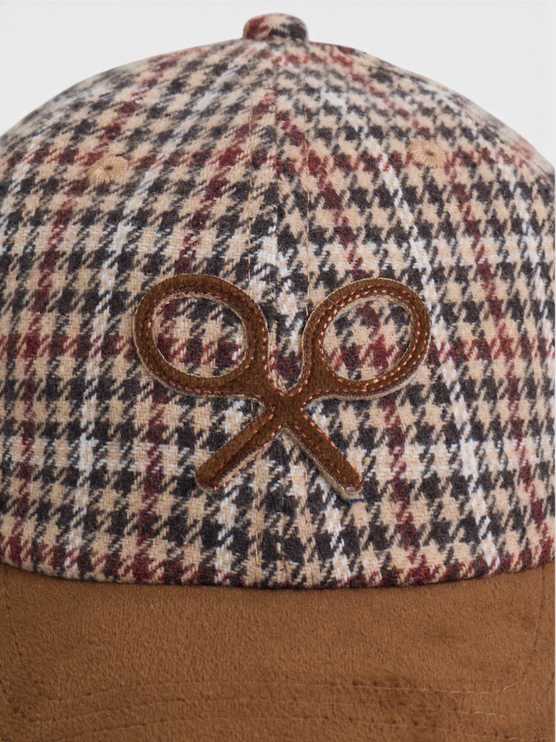 Gorra girl cuadros marron