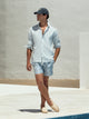 Maillot de bain géométrique SB bleu clair