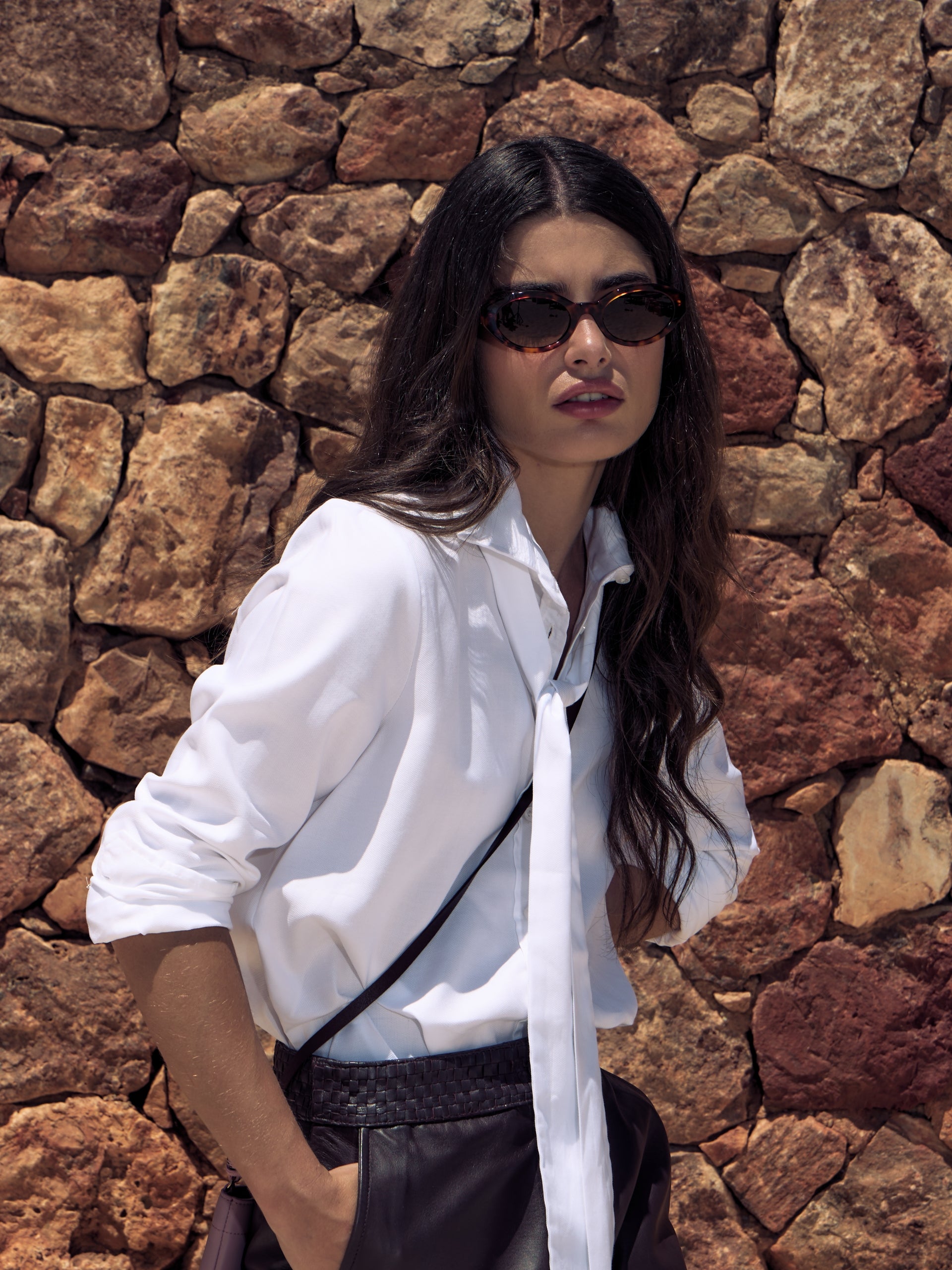 White tie shirt