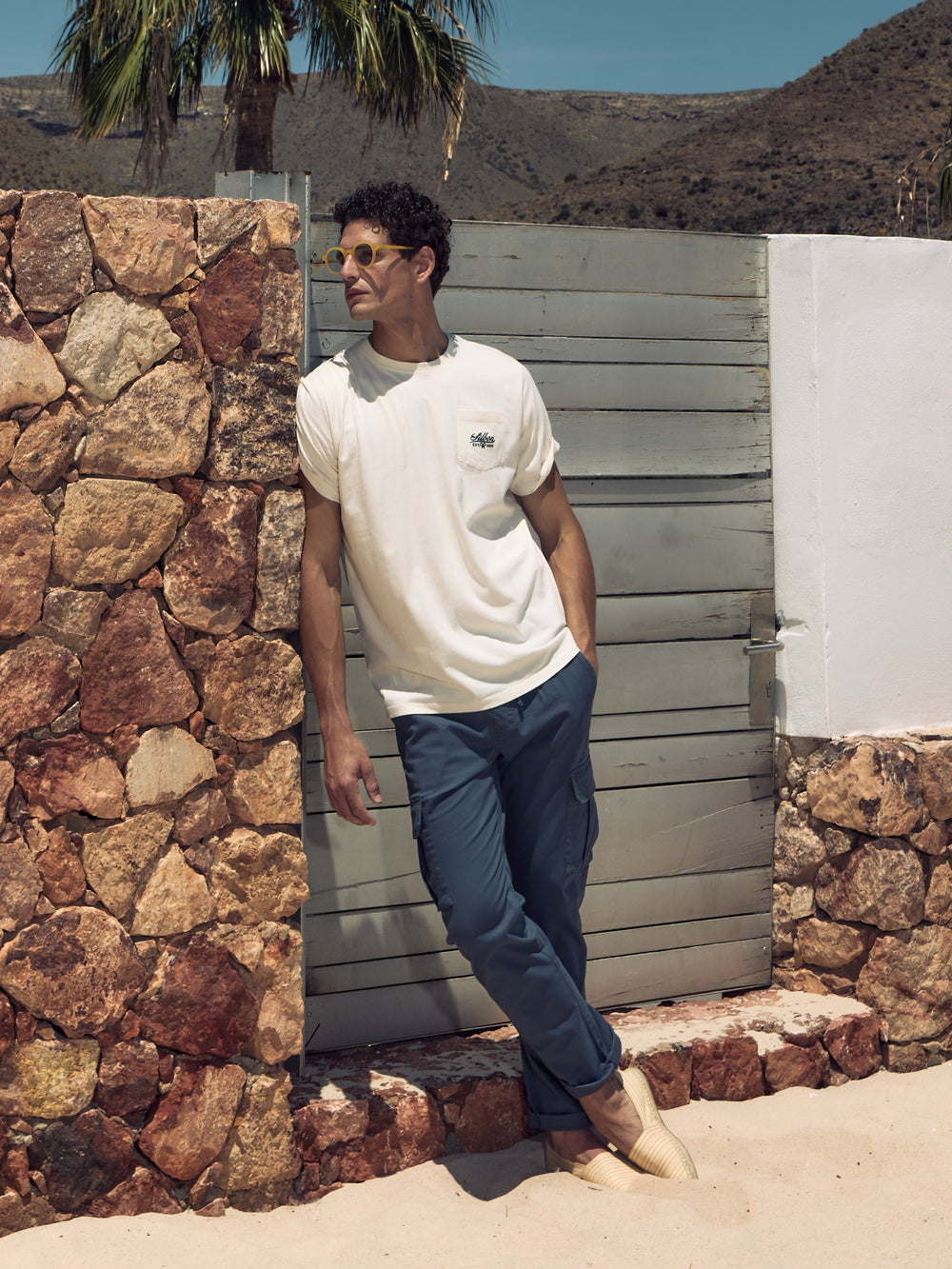 Pantalon sport jogger cargo azul indigo
