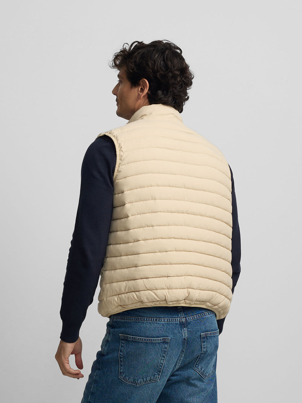 Chaleco padded beige claro