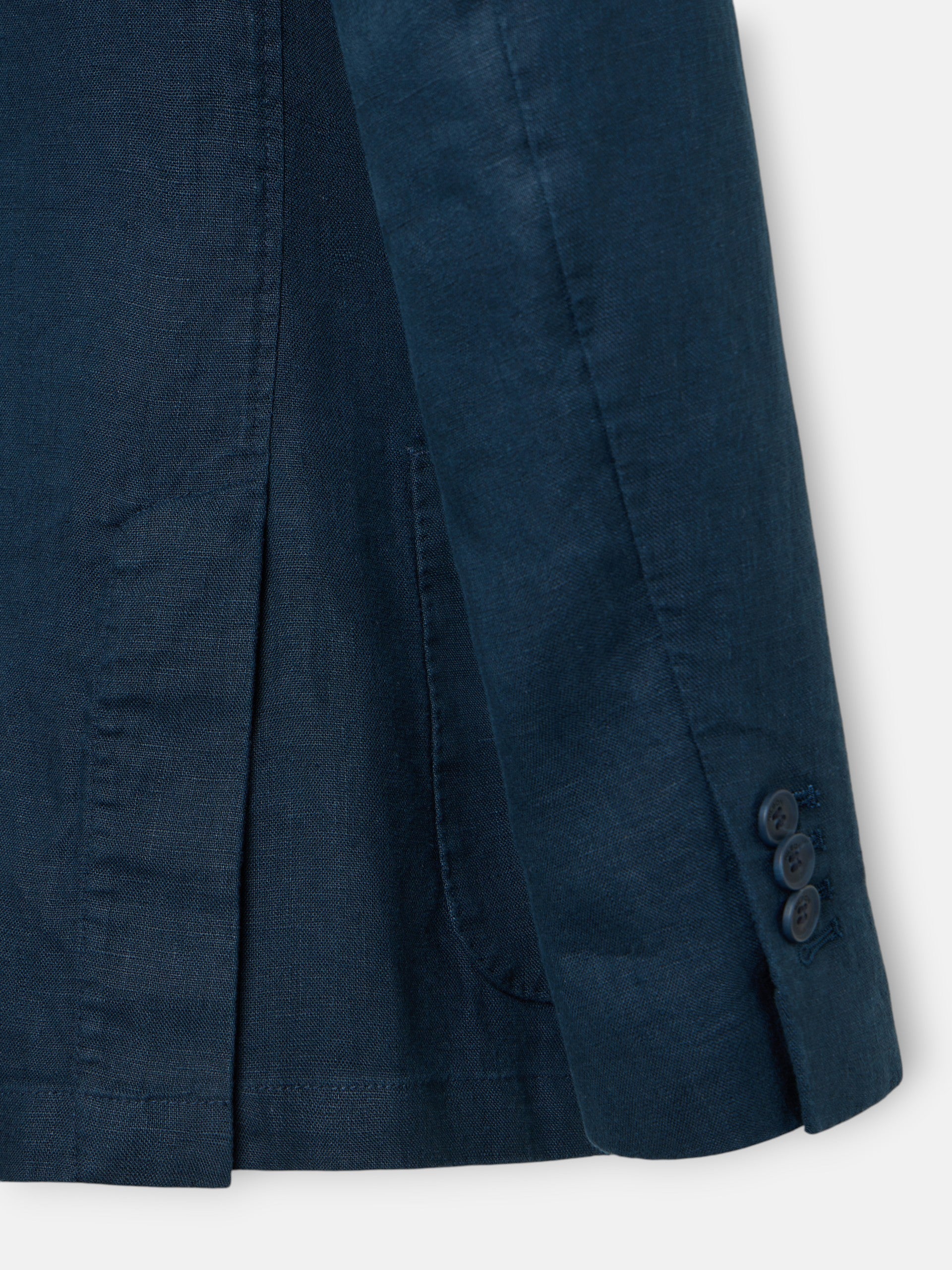 Navy blue comfort double-breasted blazer