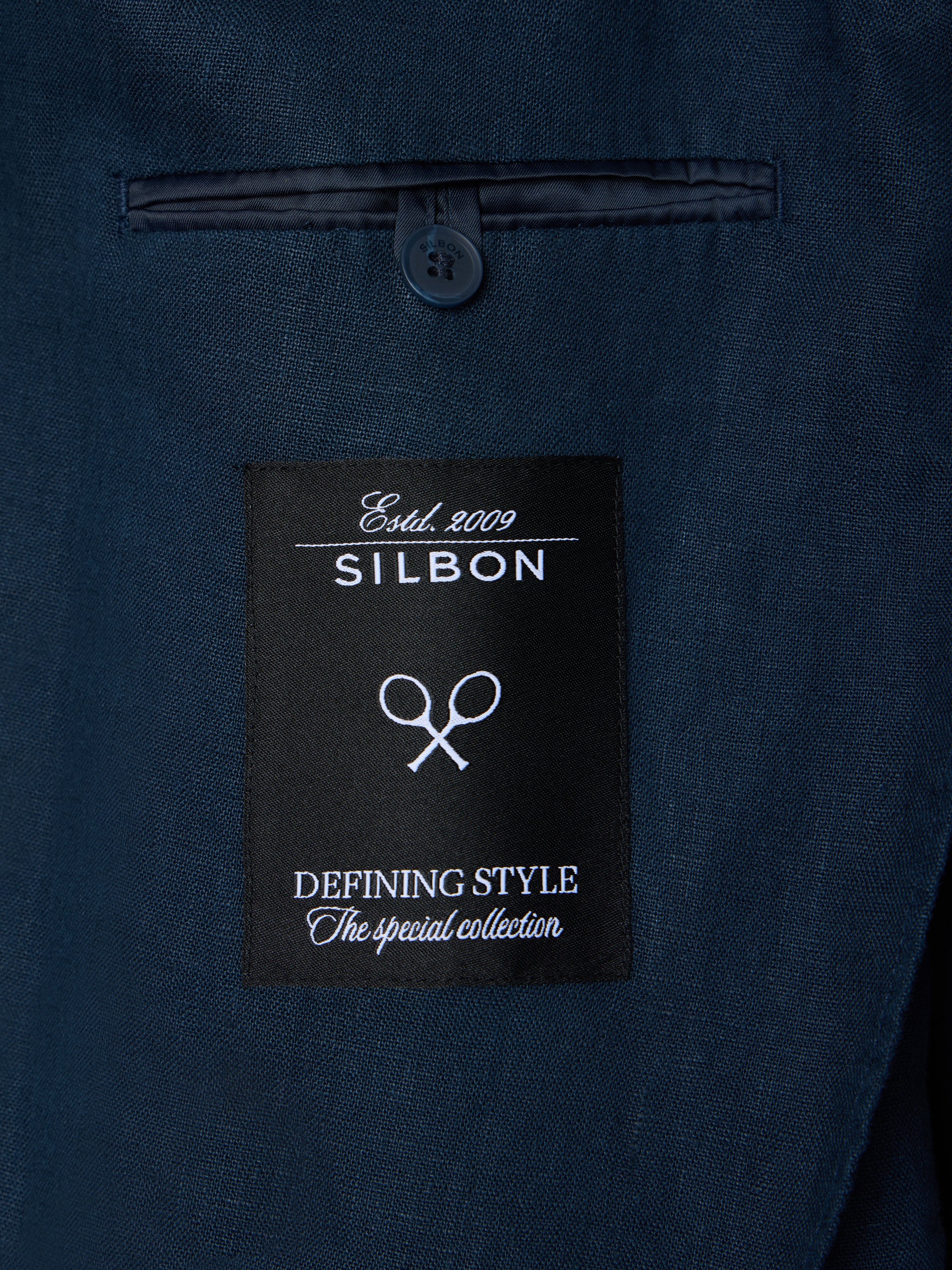 Navy blue comfort double-breasted blazer