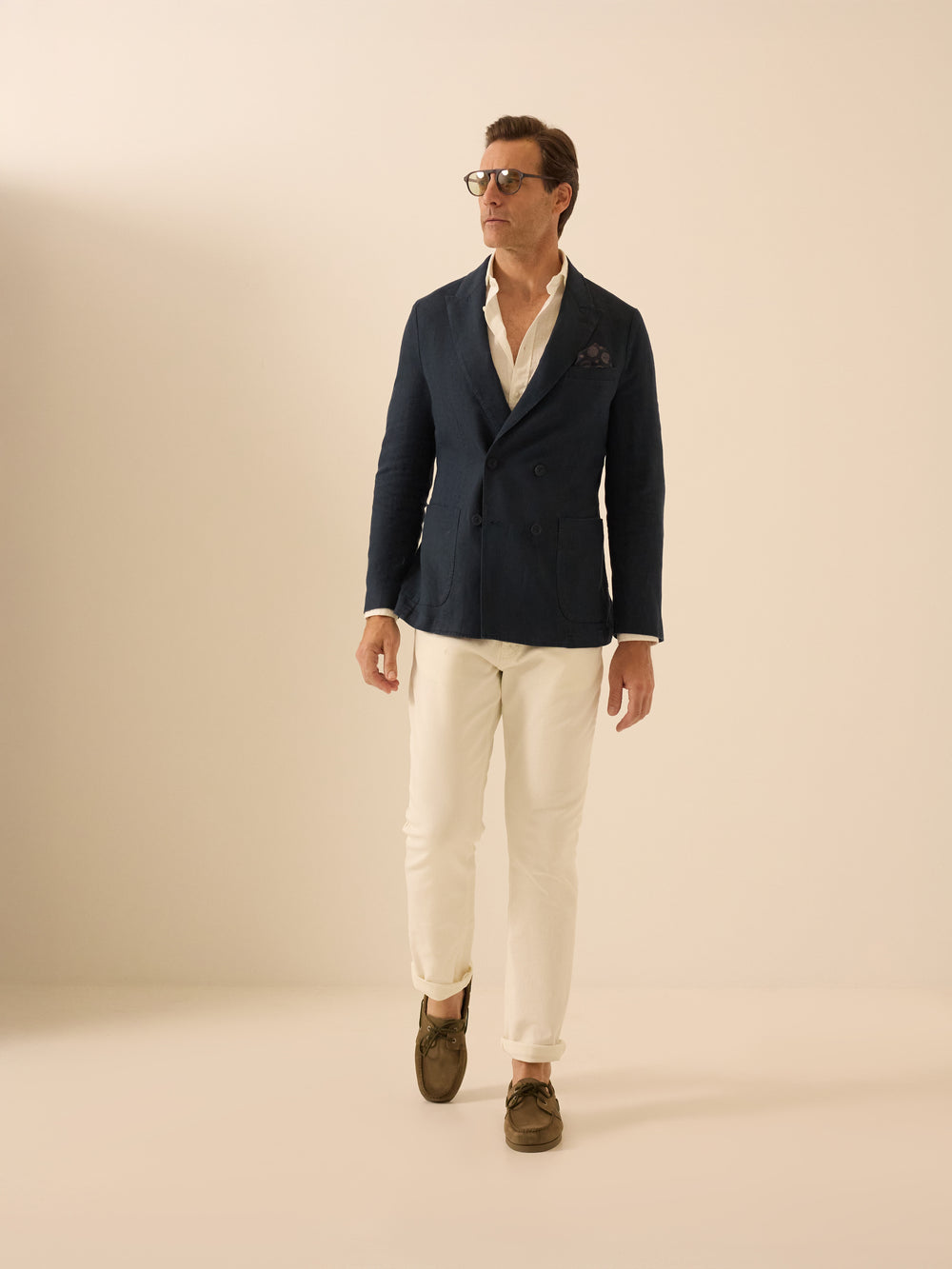 Americana cruzada comfort azul navy