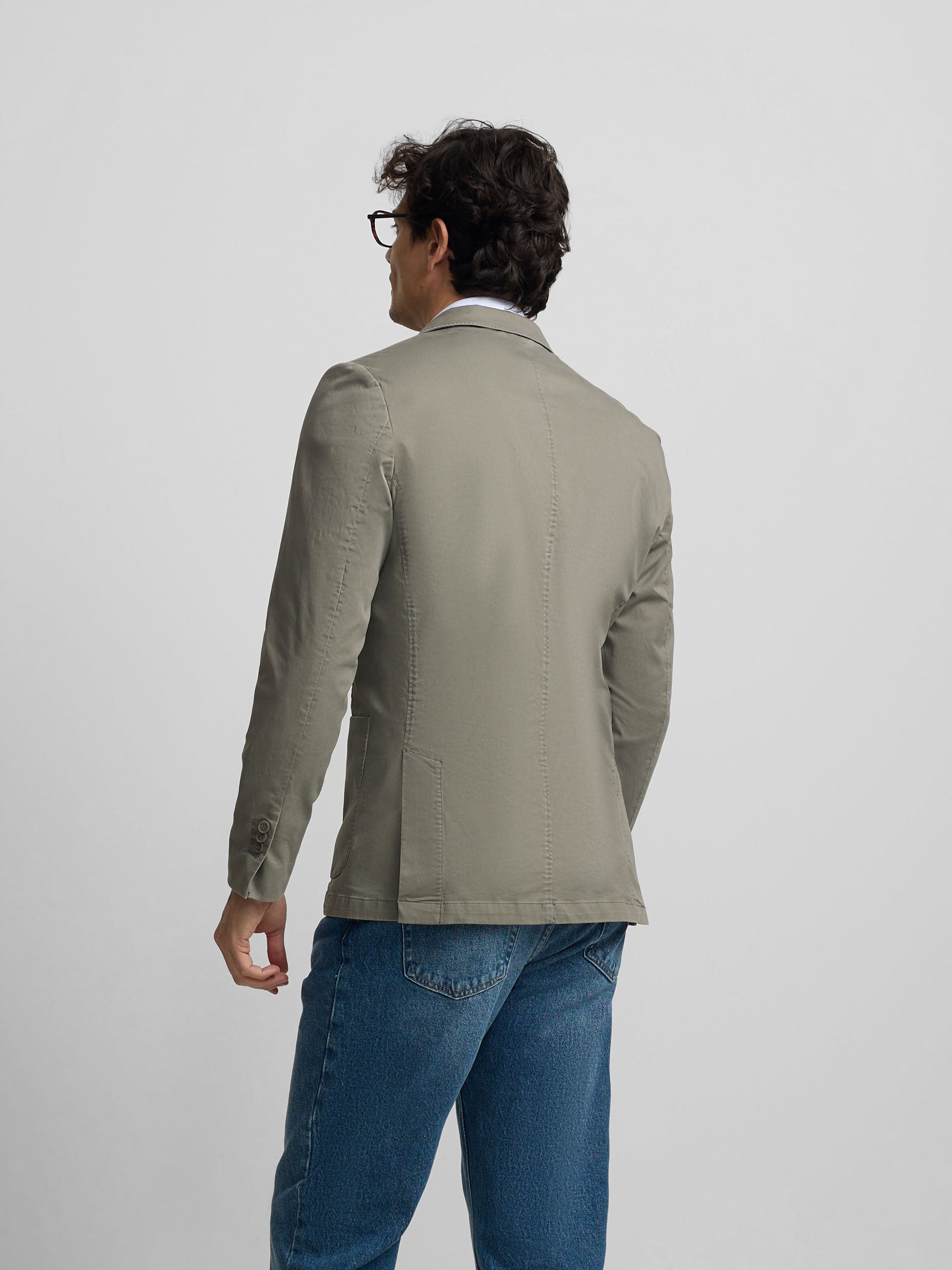 Veste décontractée vert gris