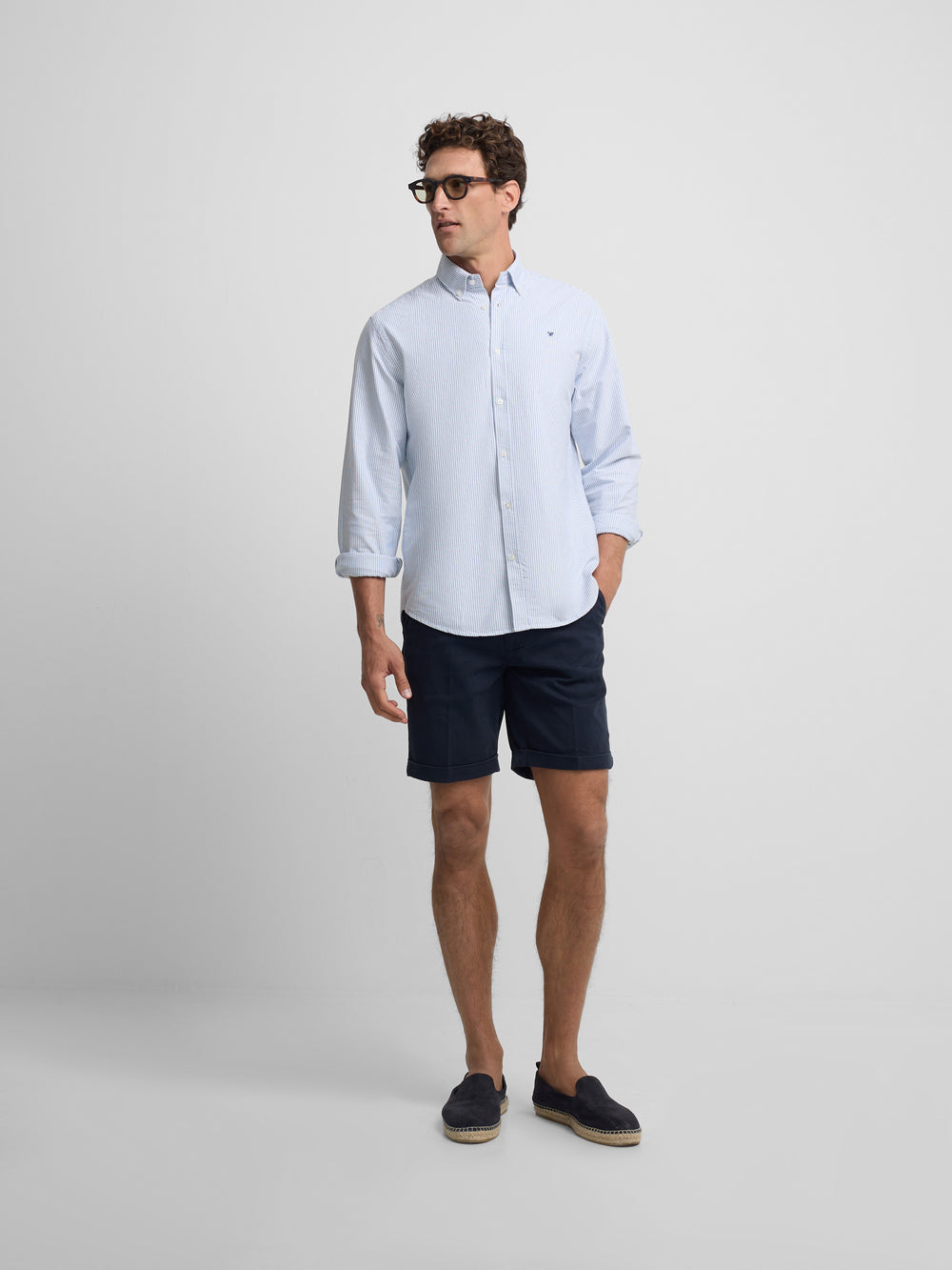 Classic navy blue Bermuda shorts