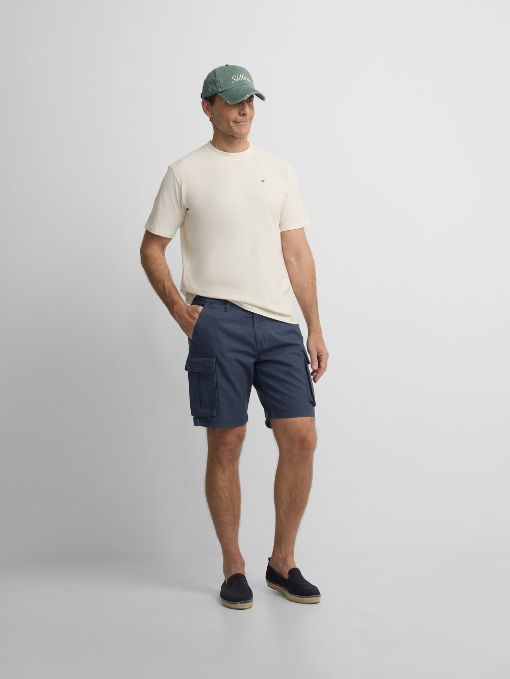 Bermuda cargo bleu indigo