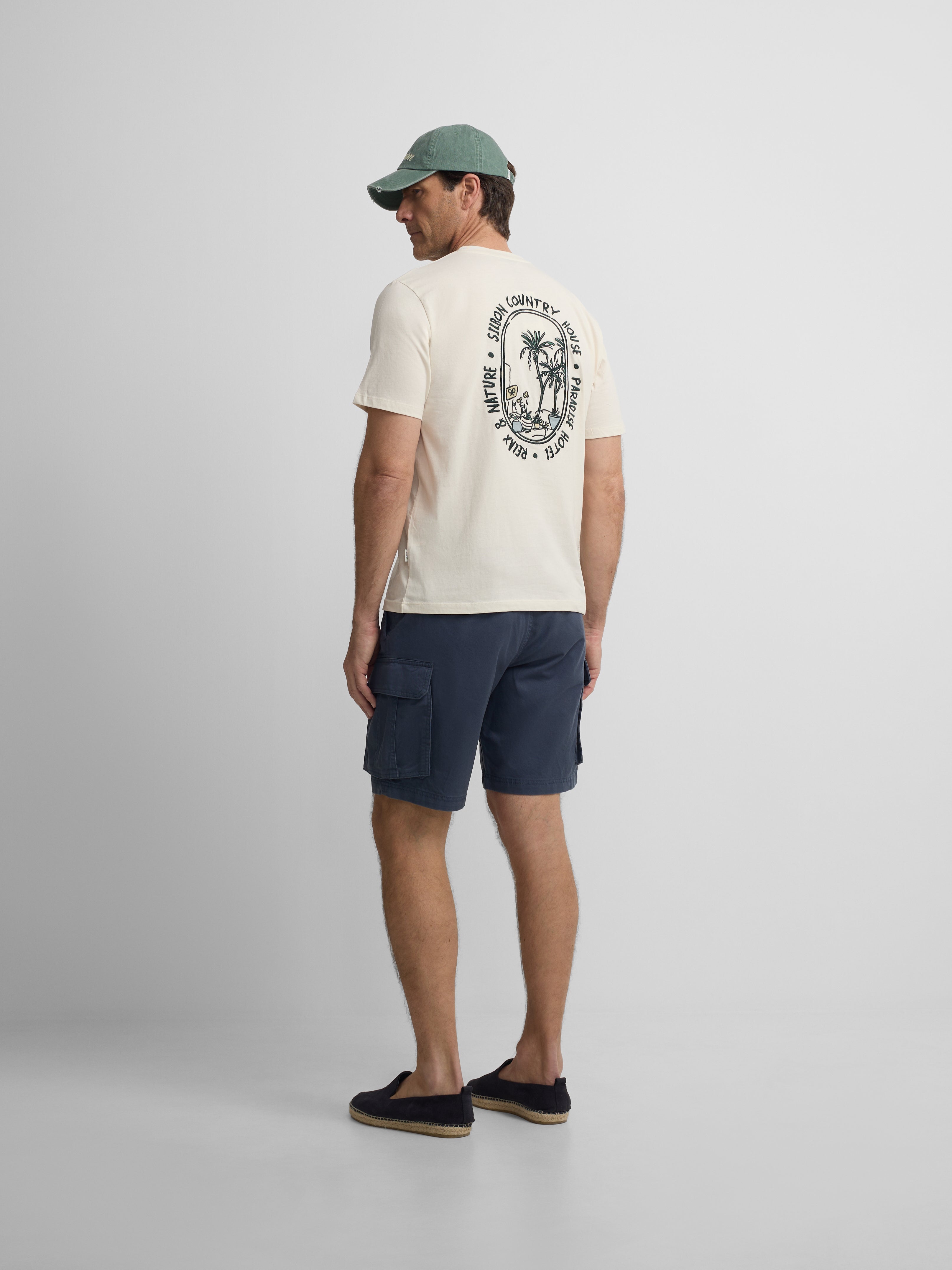 Bermuda cargo bleu indigo
