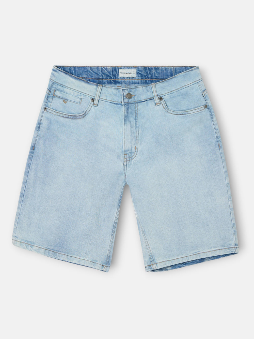 Bermuda cinco bolsillos denim azul claro