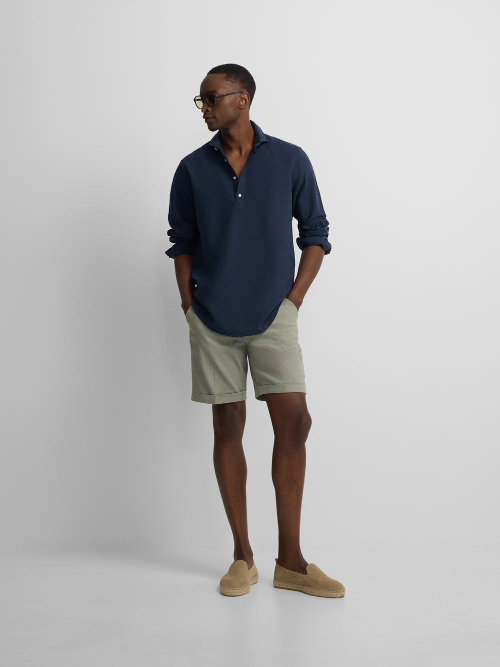Classic green Bermuda shorts