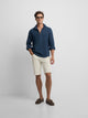 Five-pocket stone Bermuda shorts
