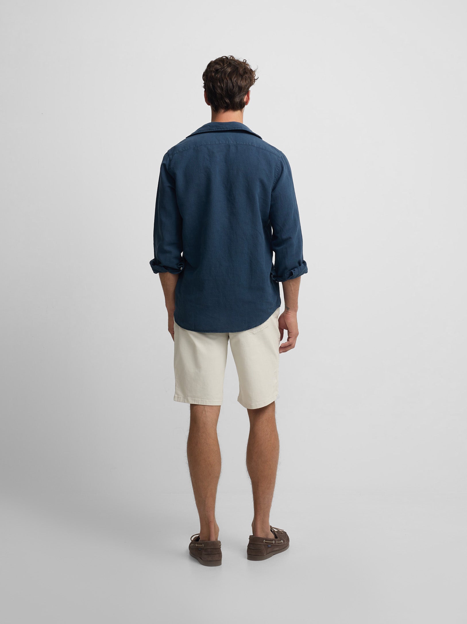 Five-pocket stone Bermuda shorts