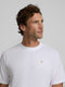 Camiseta lisa minilogo parche blanca