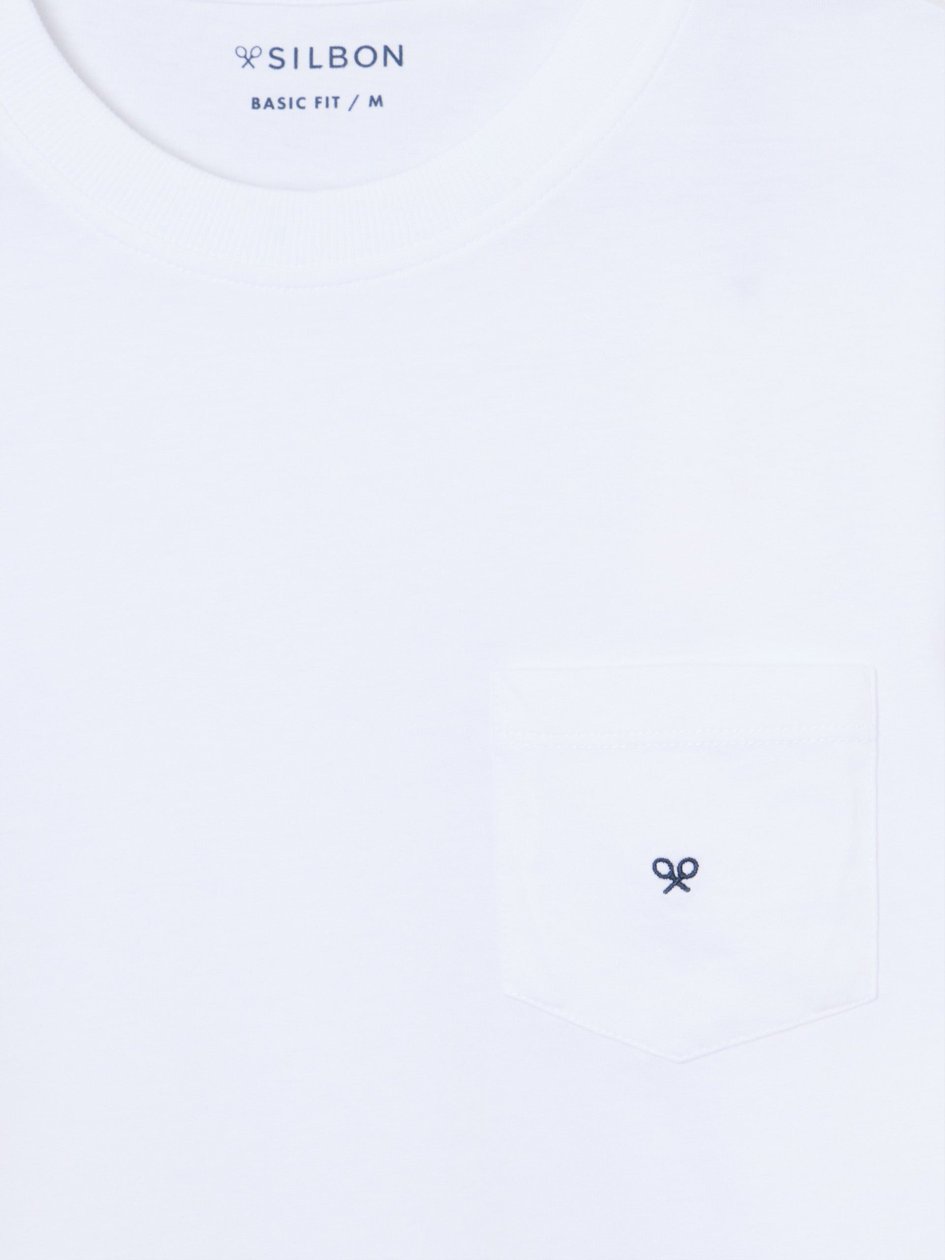 Camiseta clasica bolsillo minilogo blanca