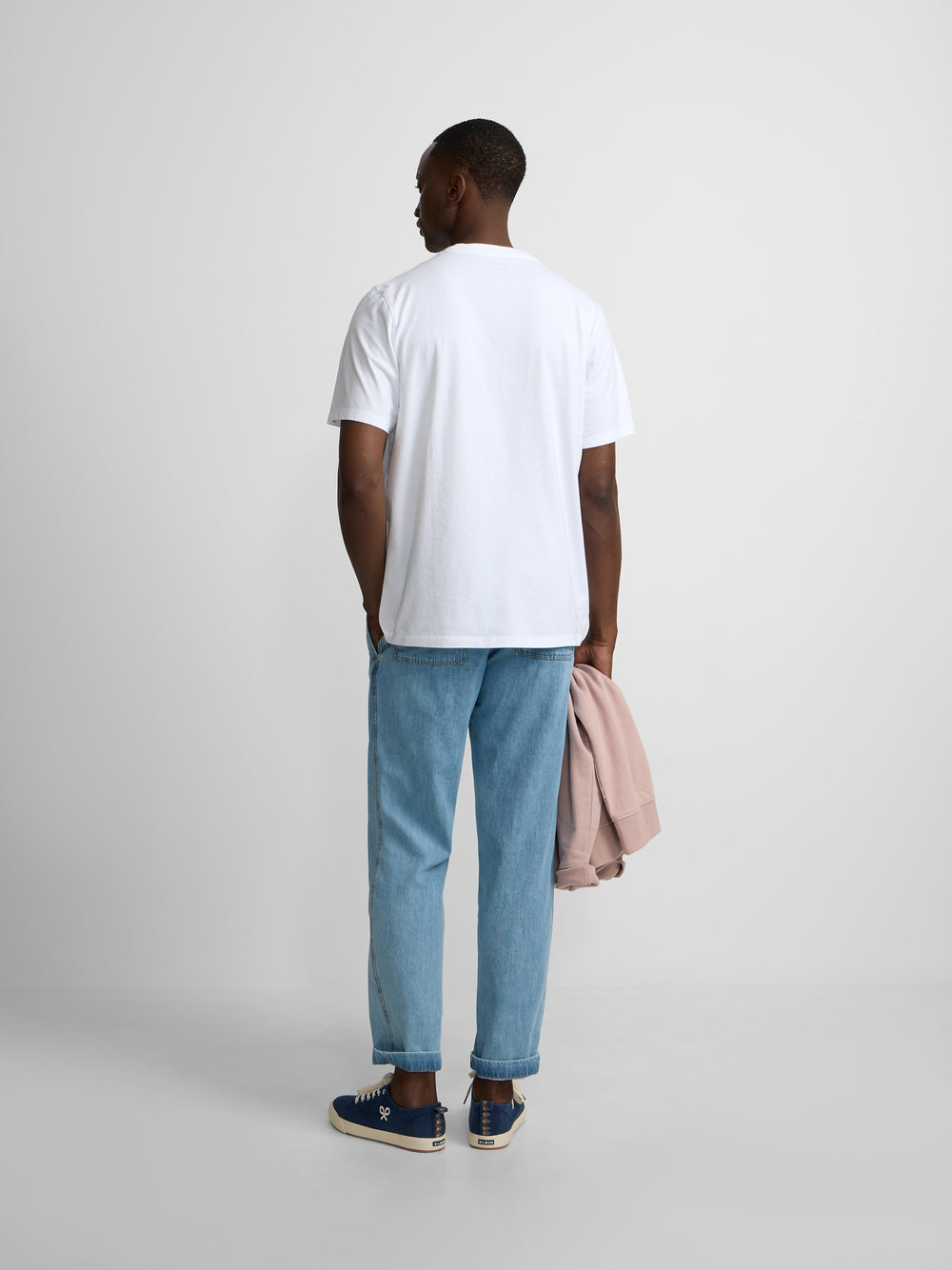 Camiseta clasica bolsillo minilogo blanca
