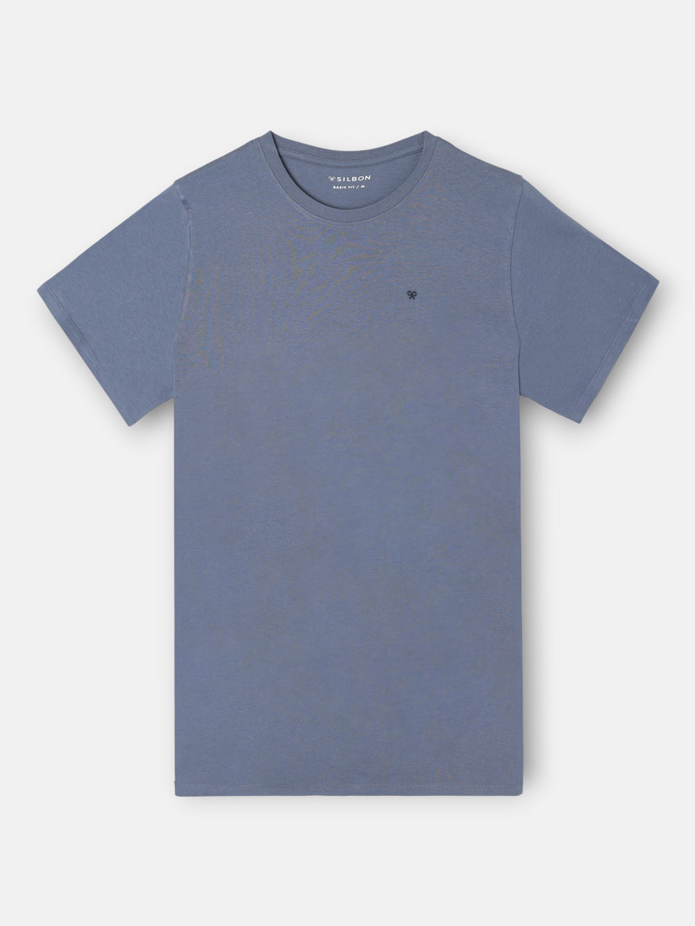 Camiseta minilogo azul medio